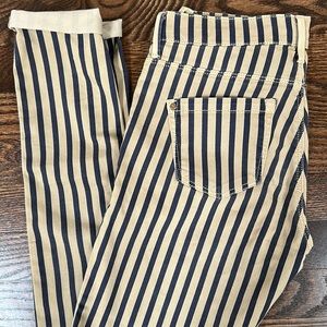 Topshop Moto 'Leigh' Skinny Denim Navy Pinstripe- Women’s Size 26
